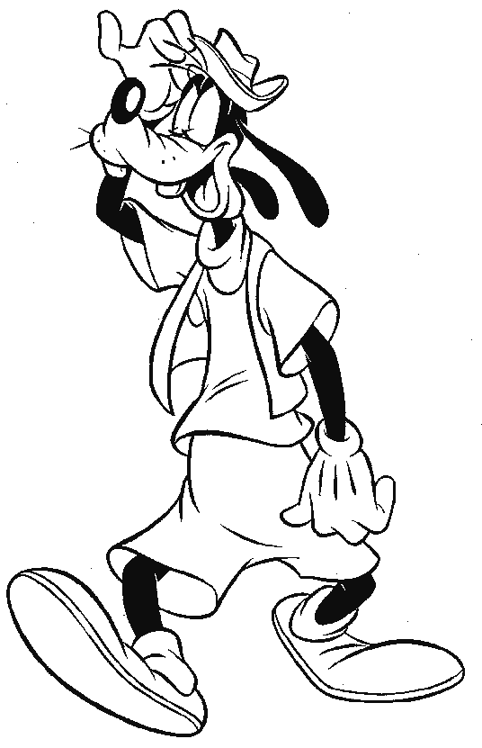 goofy coloring pages free to print Coloring4free