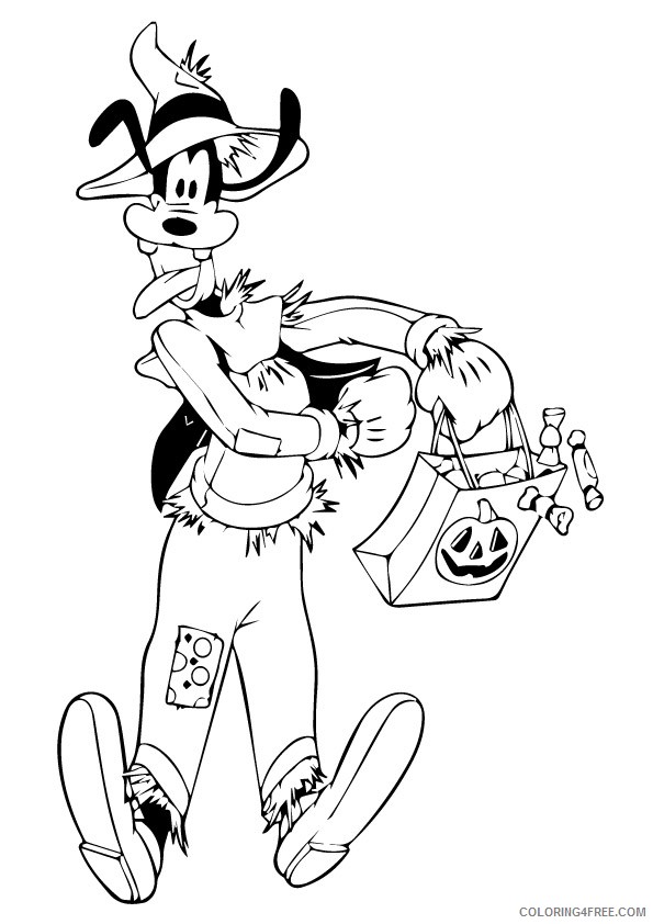 goofy coloring pages halloween Coloring4free