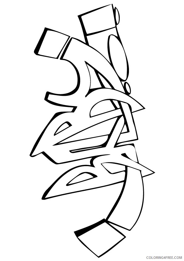 graffiti coloring pages baby Coloring4free