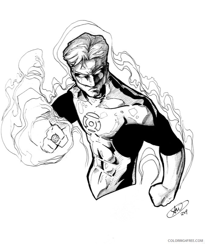 green lantern coloring pages dc comics Coloring4free
