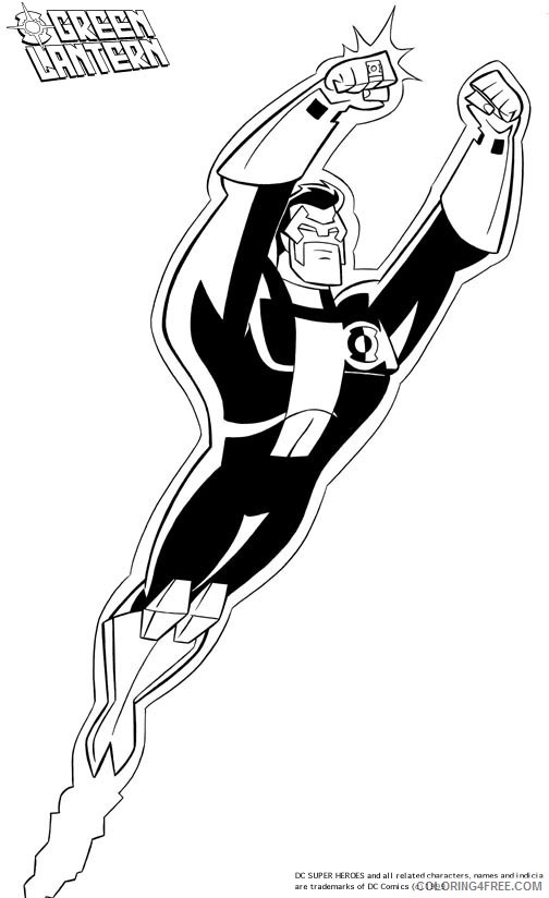 green lantern coloring pages dc super heroes Coloring4free