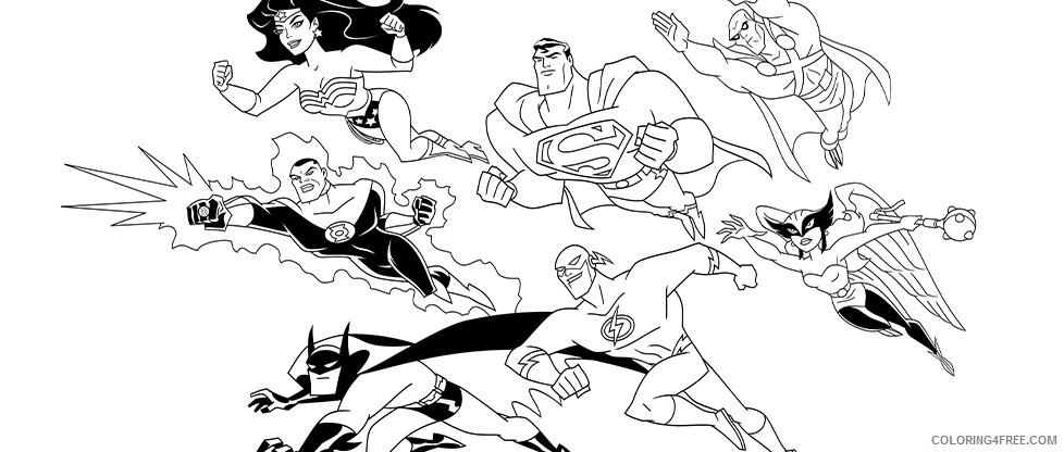 green lantern coloring pages justice league Coloring4free