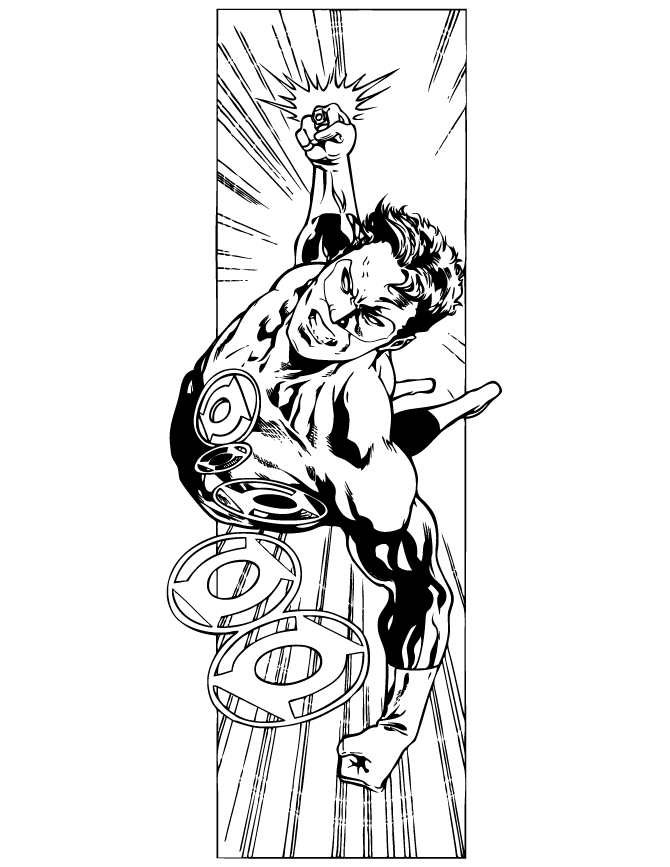 green lantern coloring pages super hero Coloring4free