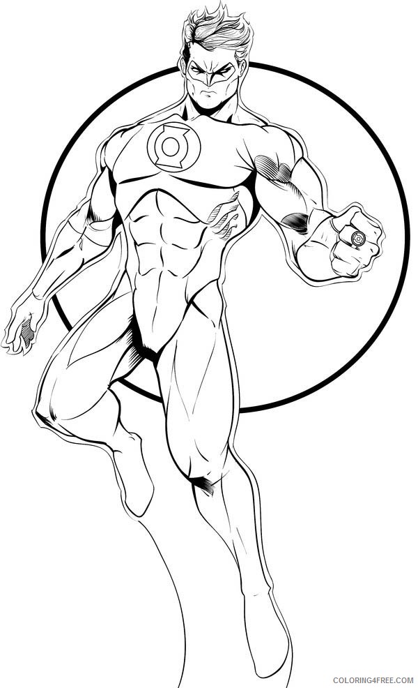 green lantern coloring pages to print Coloring4free