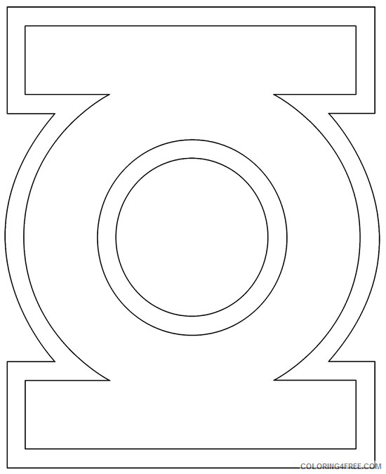 green lantern symbol coloring pages Coloring4free