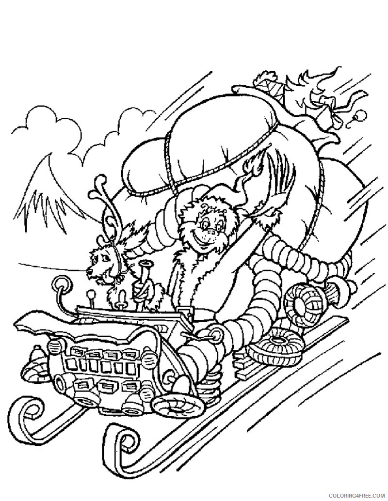 grinch coloring pages stole christmas Coloring4free