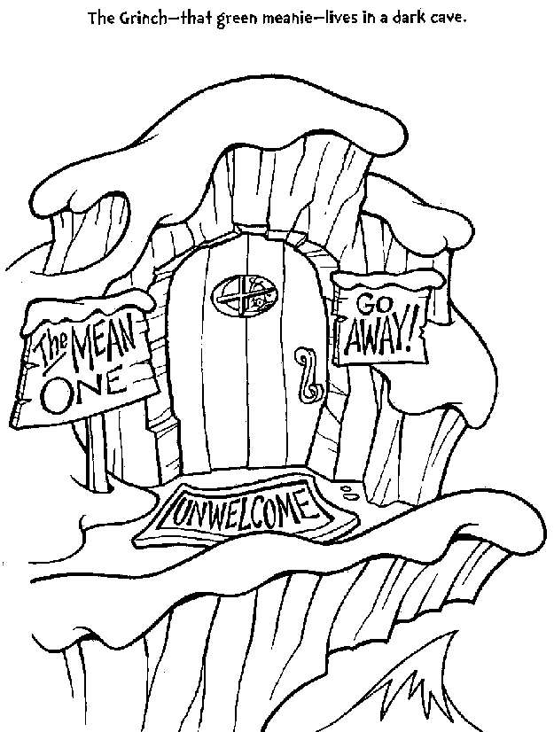 grinch house coloring pages Coloring4free