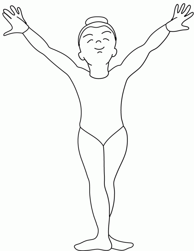 gymnastics coloring pages floor exercise Coloring4free
