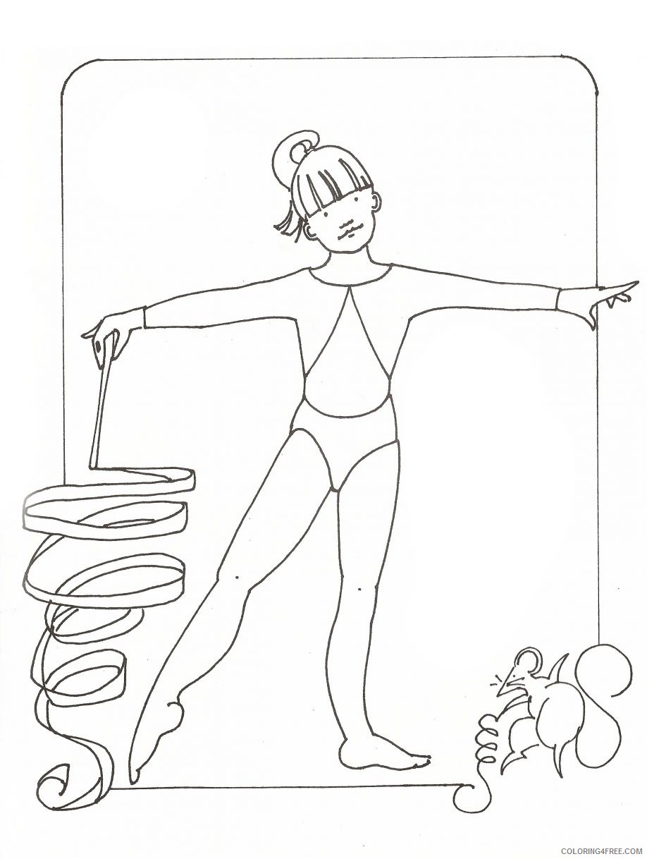 gymnastics coloring pages for girls printable Coloring4free