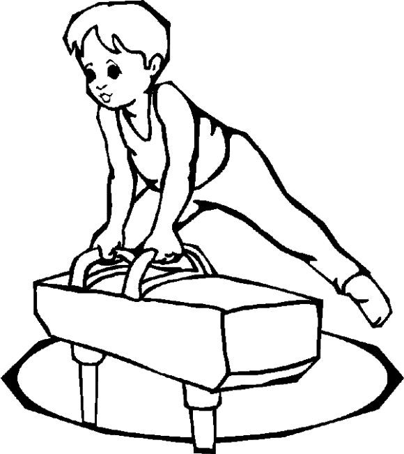 gymnastics coloring pages pommel horse Coloring4free