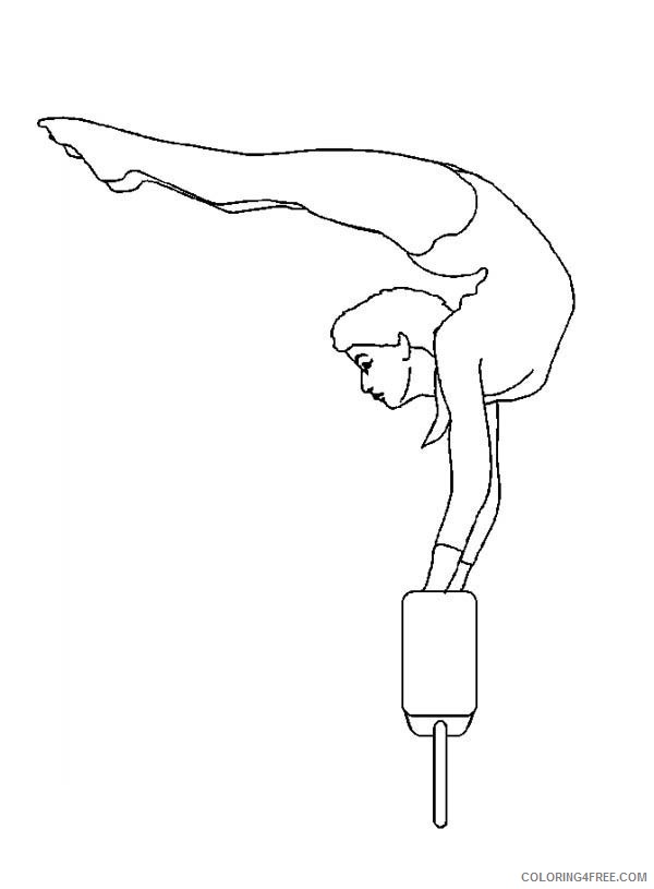 gymnastics coloring pages printable Coloring4free
