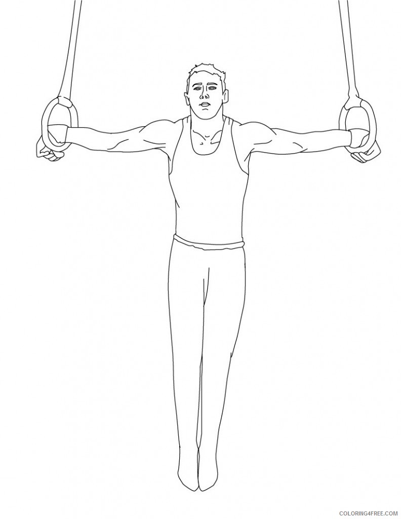 gymnastics coloring pages still rings Coloring4free
