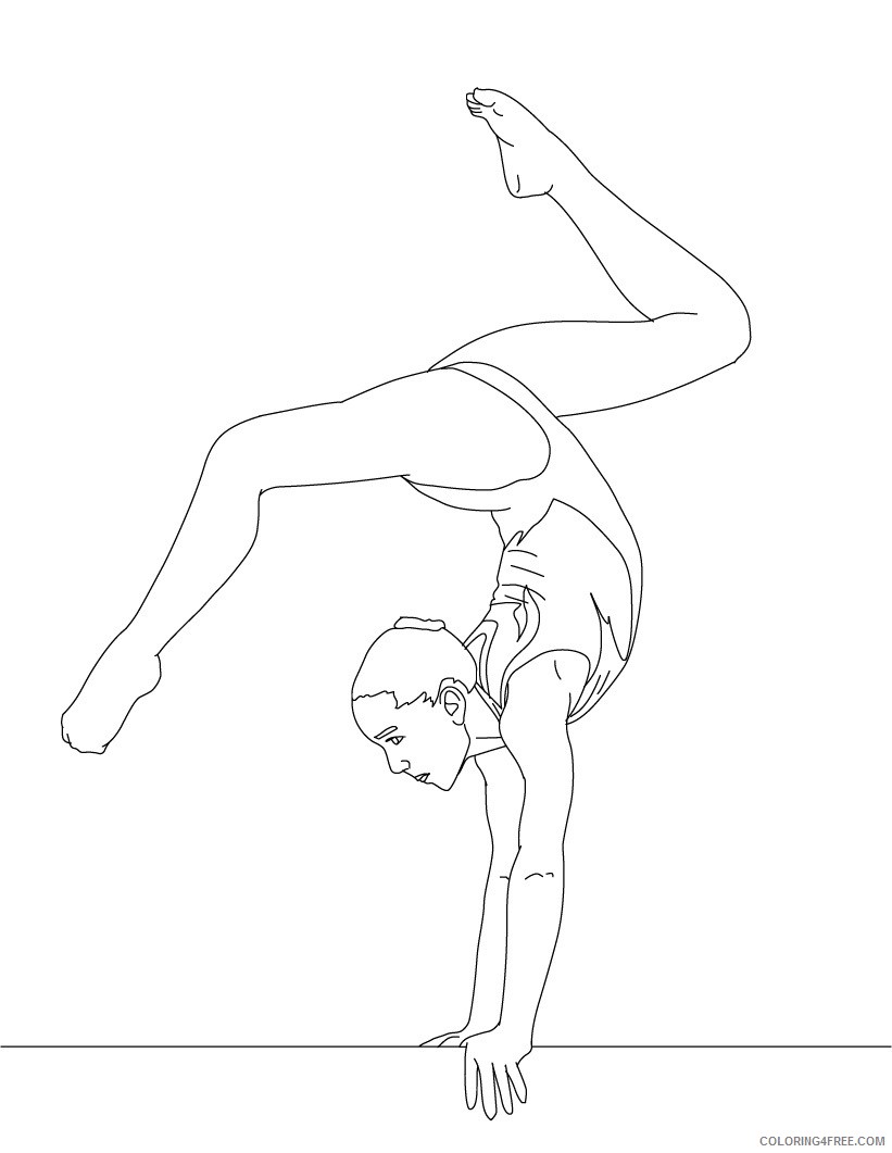 gymnastics coloring pages to print Coloring4free