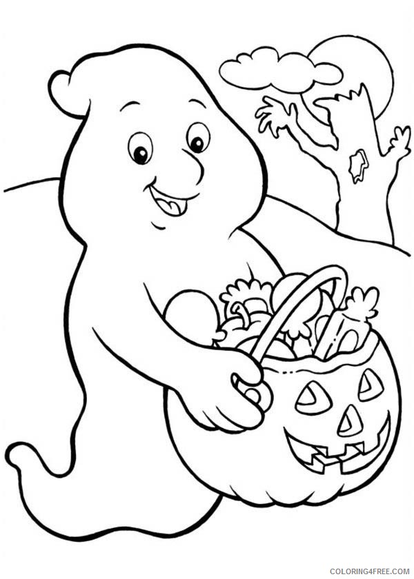halloween ghost coloring pages Coloring4free