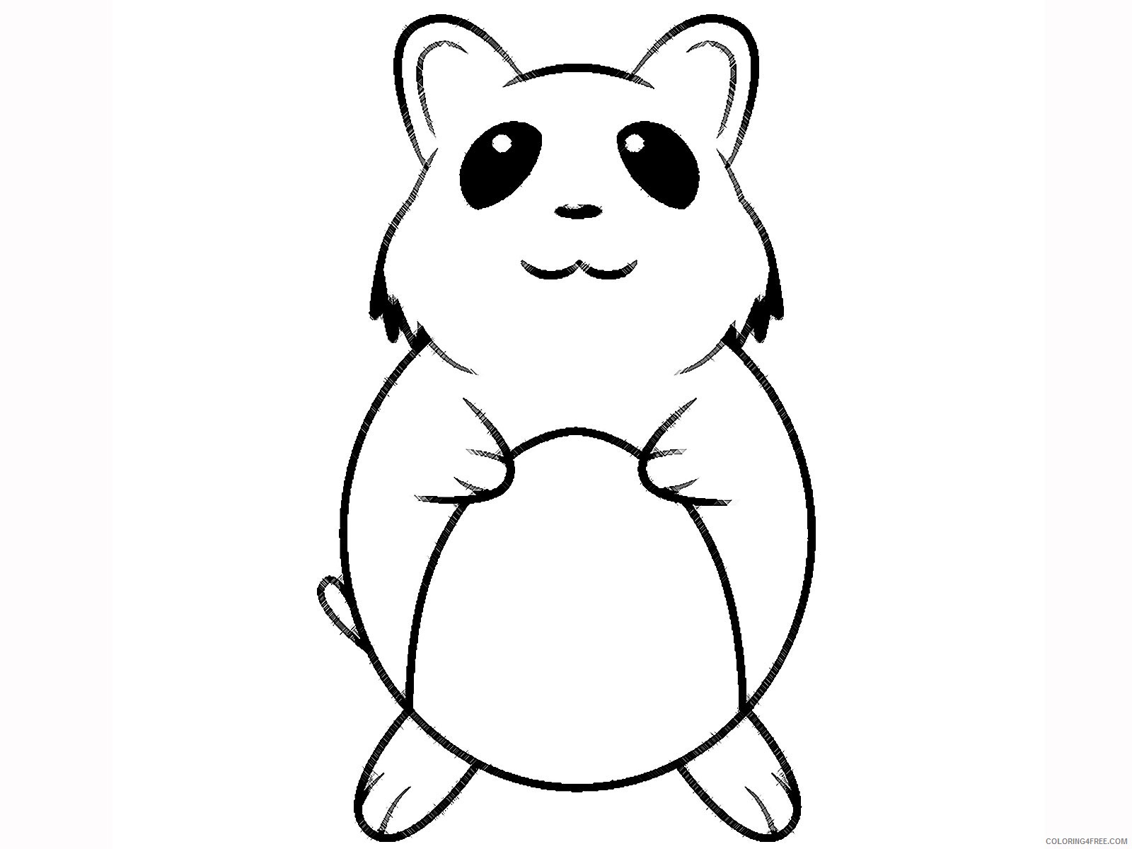 hamster coloring pages for preschooler Coloring4free