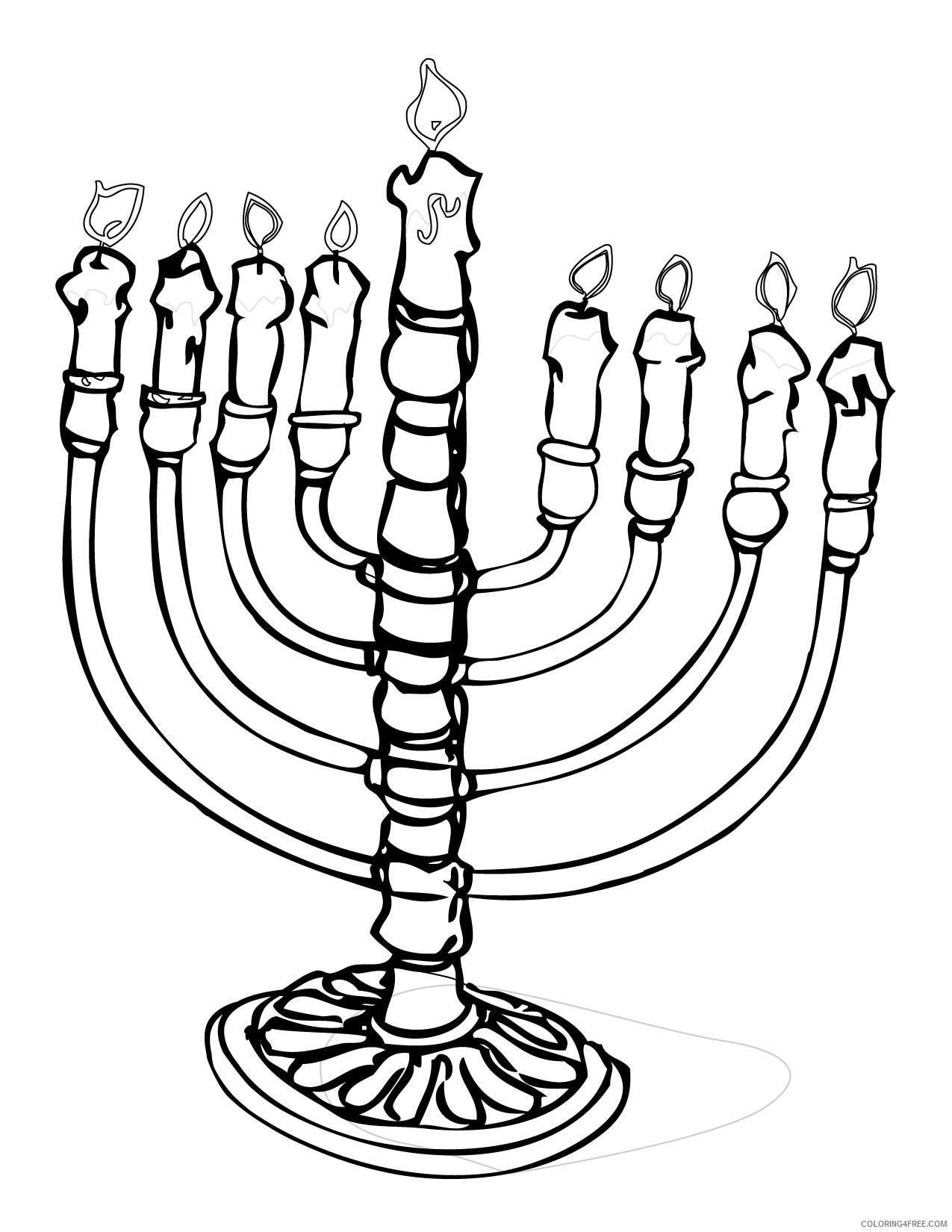 hanukkah coloring pages candle lighting Coloring4free