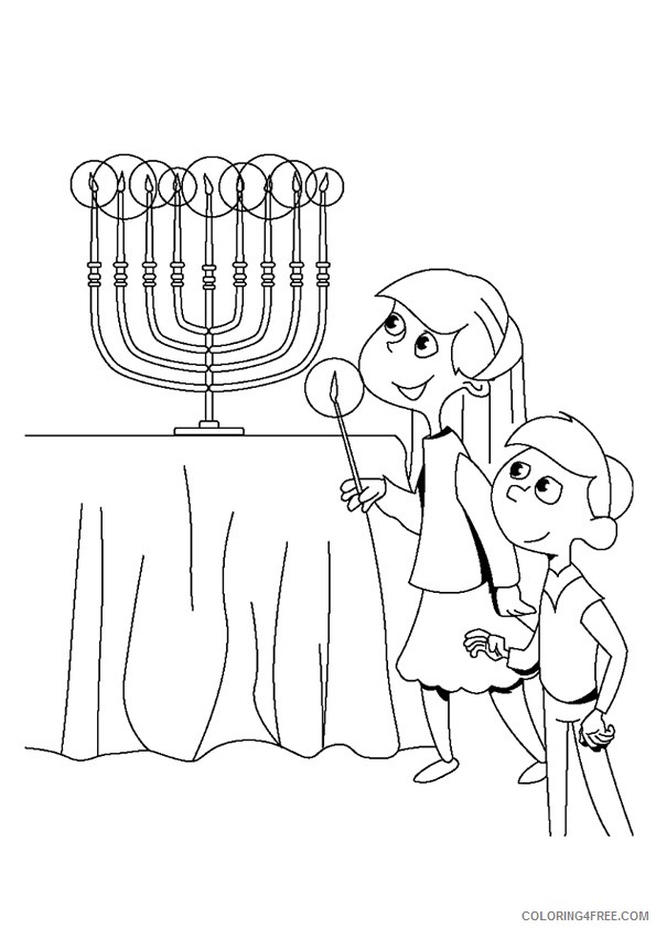 hanukkah coloring pages for kids Coloring4free