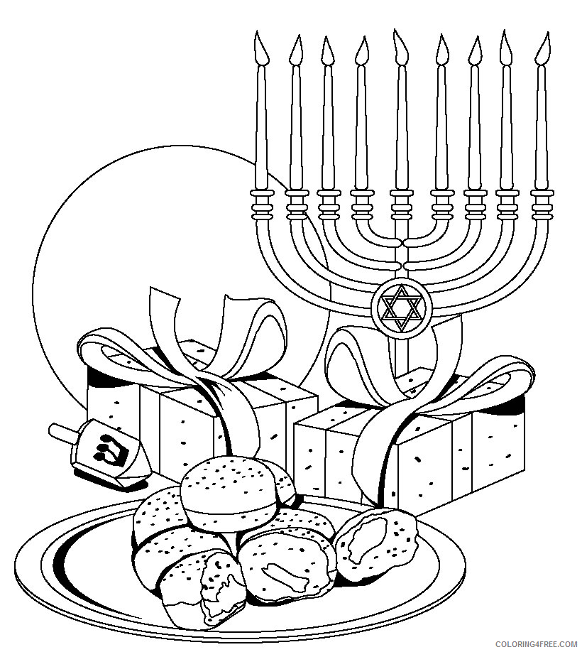hanukkah coloring pages to print Coloring4free