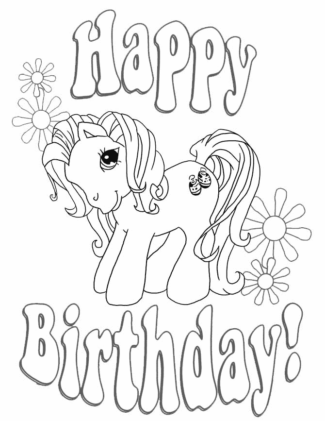 happy birthday coloring pages for sister Coloring4free