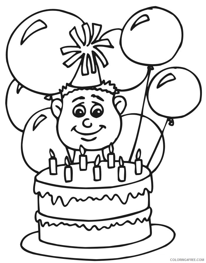 happy birthday coloring pages free to print Coloring4free