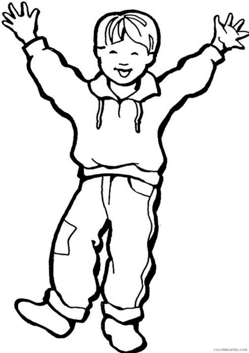 happy boy coloring pages printable Coloring4free