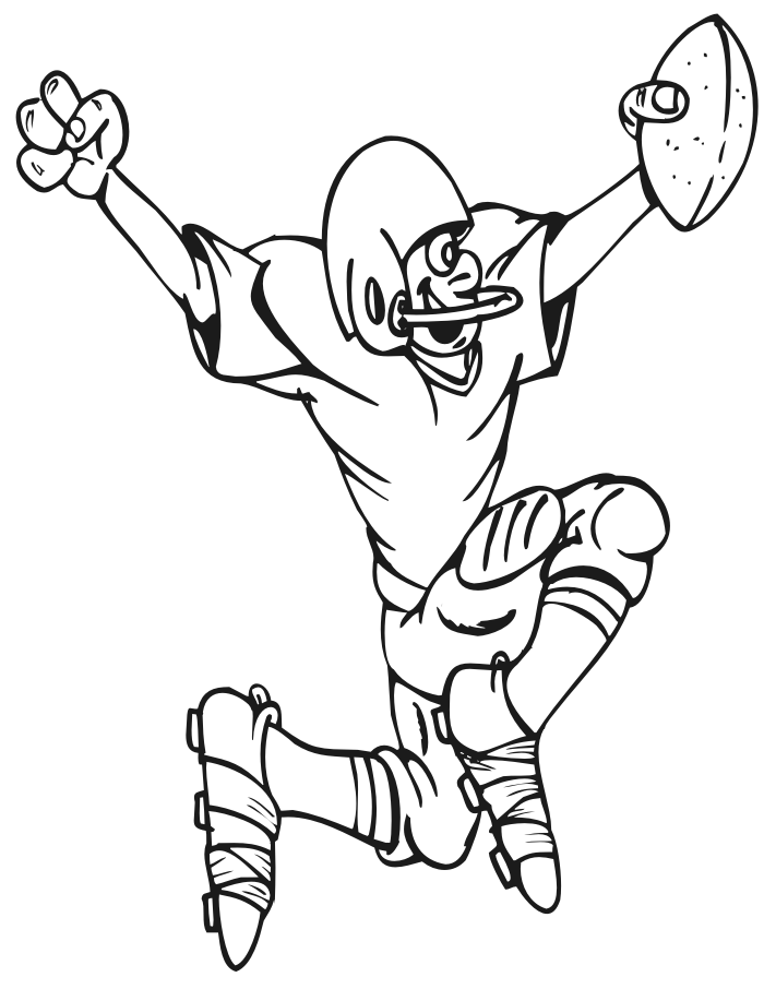 happy football player coloring pages Coloring4free
