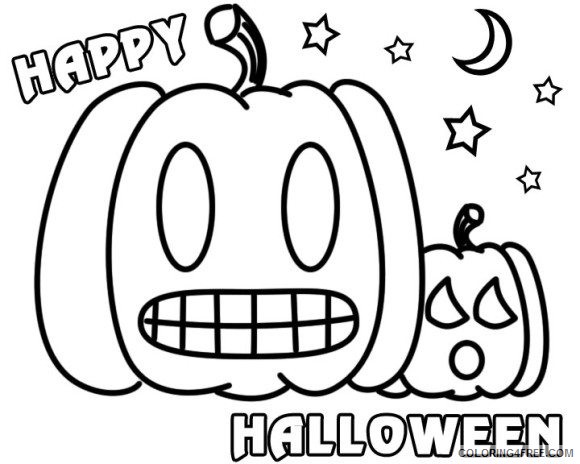 happy halloween coloring pages for kids Coloring4free