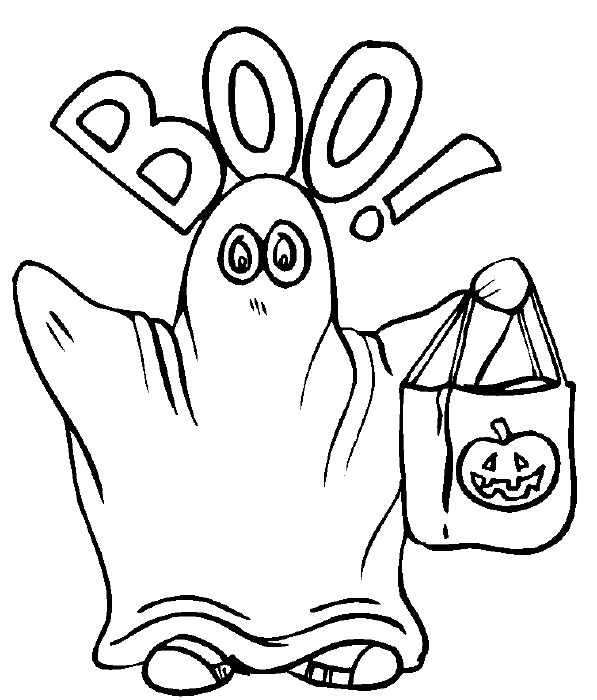 happy halloween coloring pages ghost costume Coloring4free