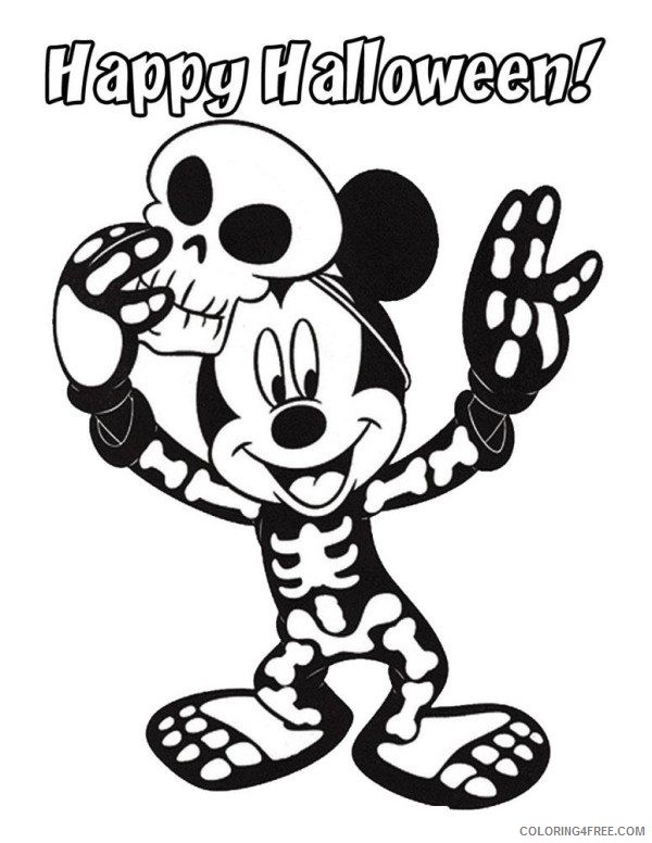 happy halloween coloring pages mickey mouse Coloring4free