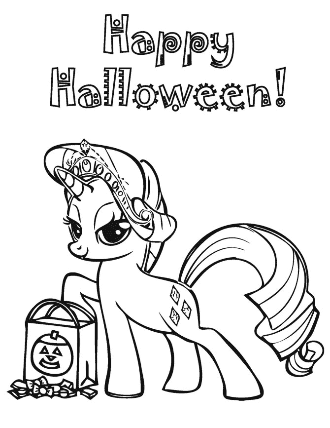 happy halloween coloring pages my little pony Coloring4free