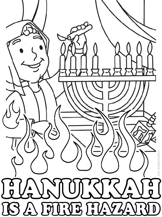 happy hanukkah coloring pages free to print Coloring4free