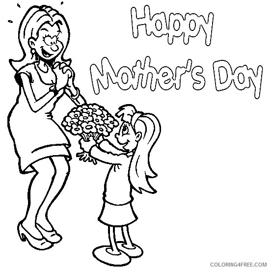 happy mothers day coloring pages for girls Coloring4free