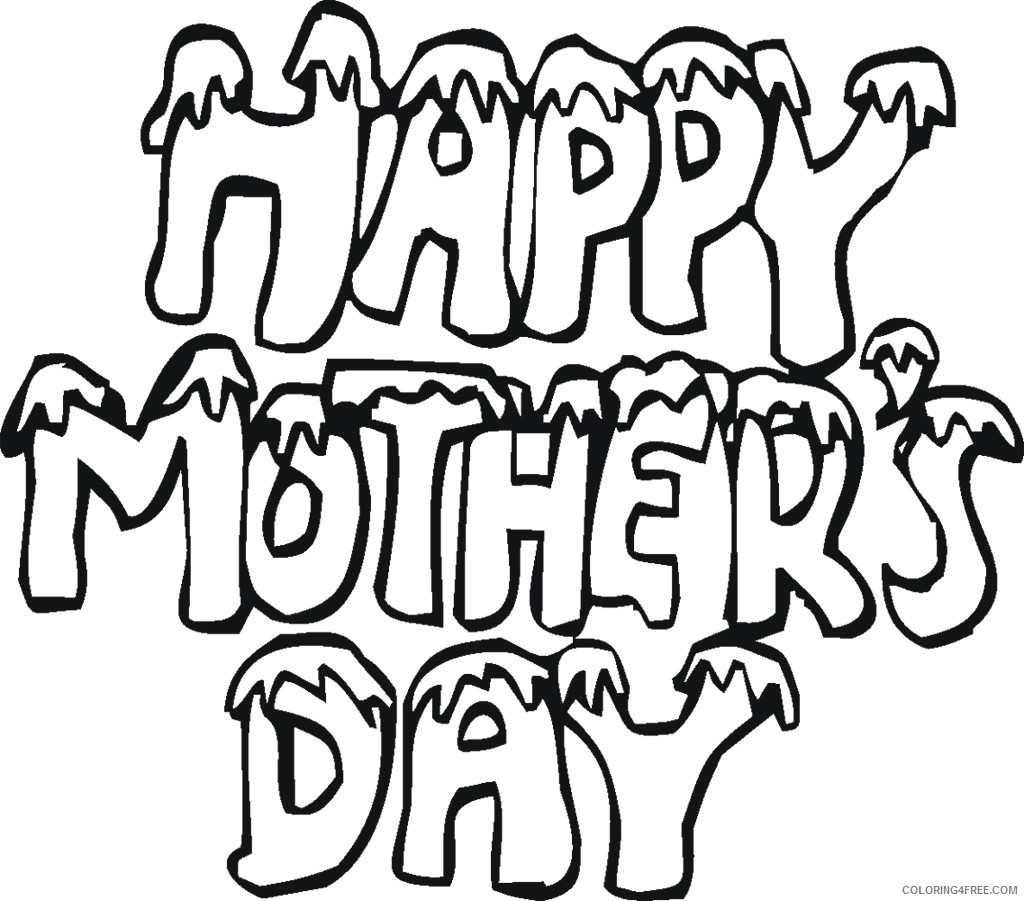 happy mothers day coloring pages printable Coloring4free