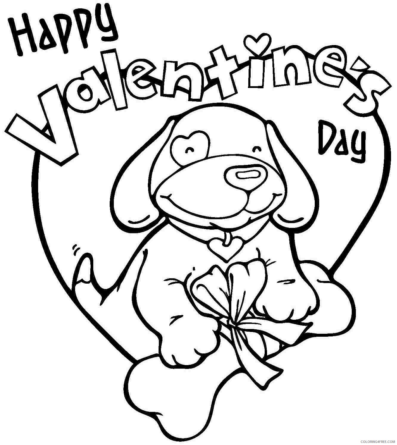 happy valentines day coloring pages printable Coloring4free