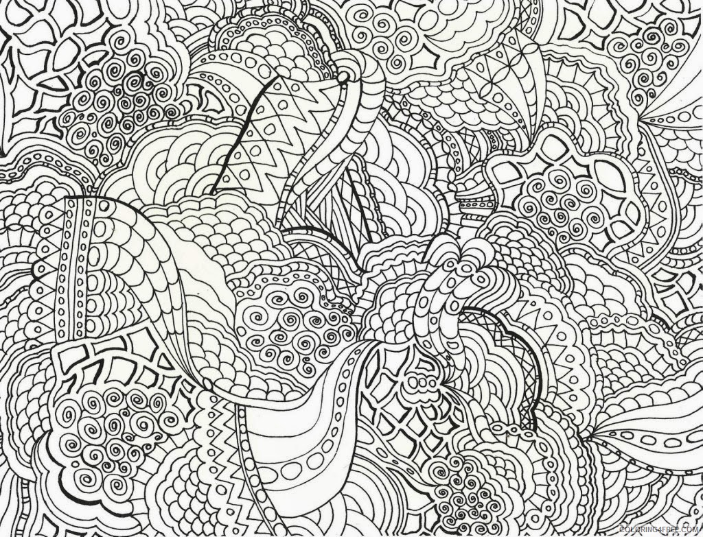 hard abstract printable coloring pages Coloring4free