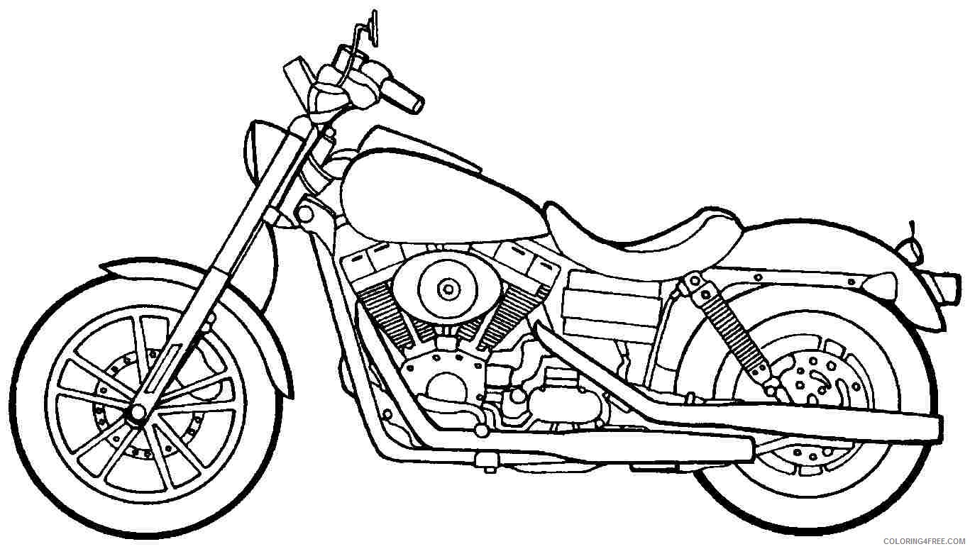 harley davidson motorcycle coloring pages Coloring4free