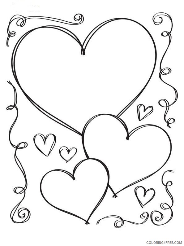 heart coloring pages cute love Coloring4free