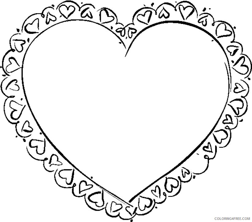 heart coloring pages free to print Coloring4free
