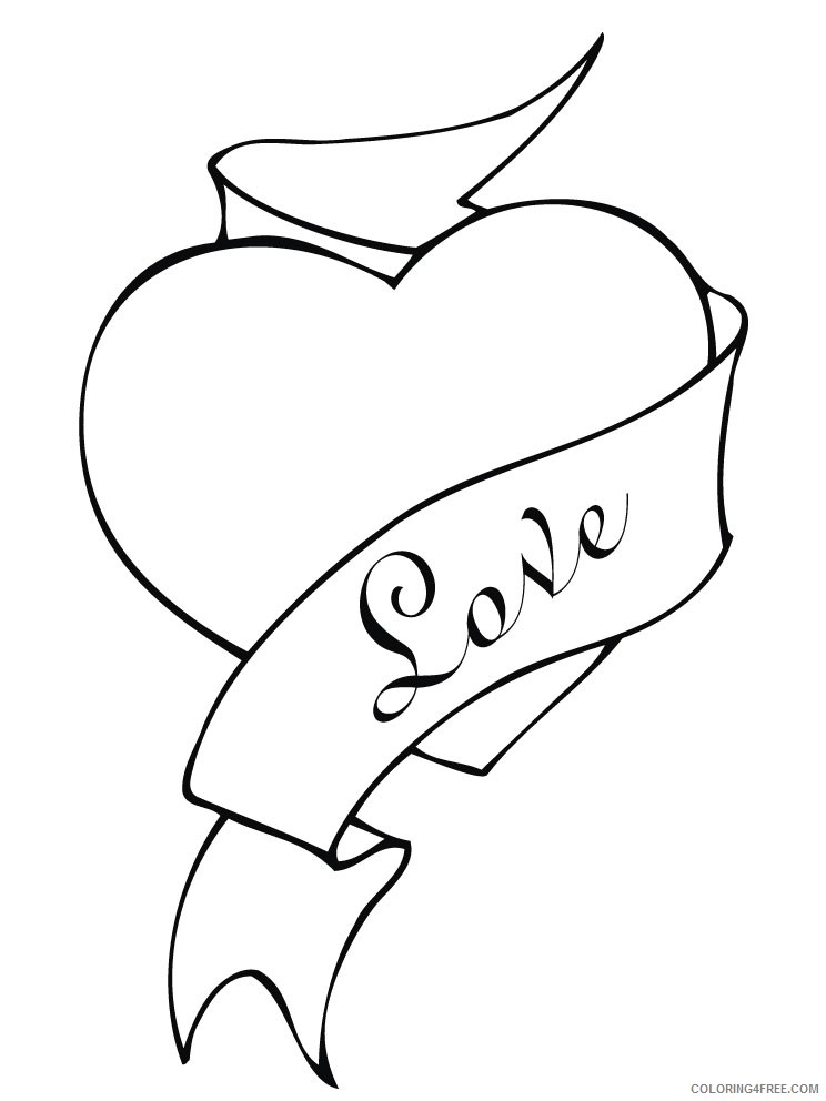 heart coloring pages valentines day Coloring4free
