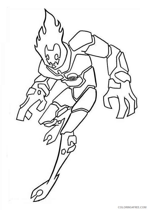 heatblast ben 10 coloring pages Coloring4free