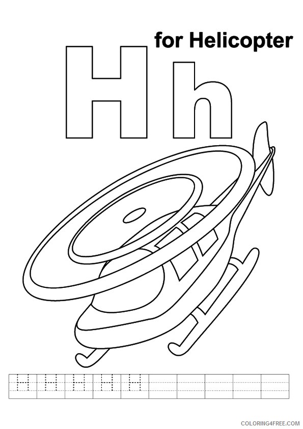 helicopter coloring pages h for helicopter Coloring4free