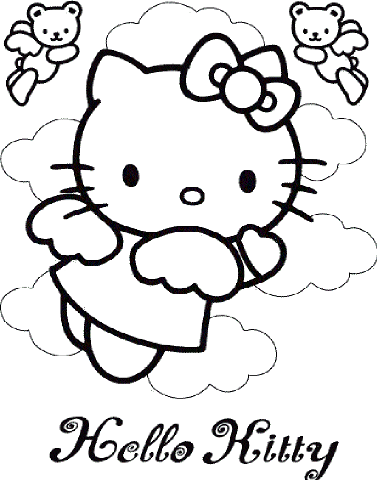 hello kitty angel coloring pages Coloring4free