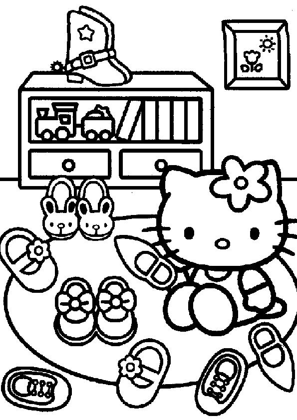 hello kitty coloring pages at home Coloring4free