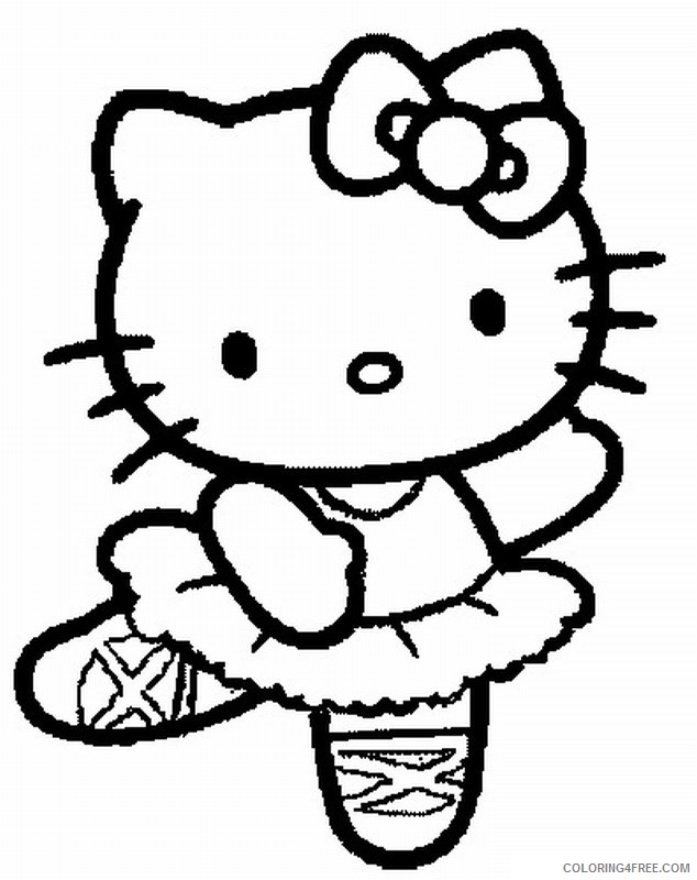 hello kitty coloring pages ballet Coloring4free