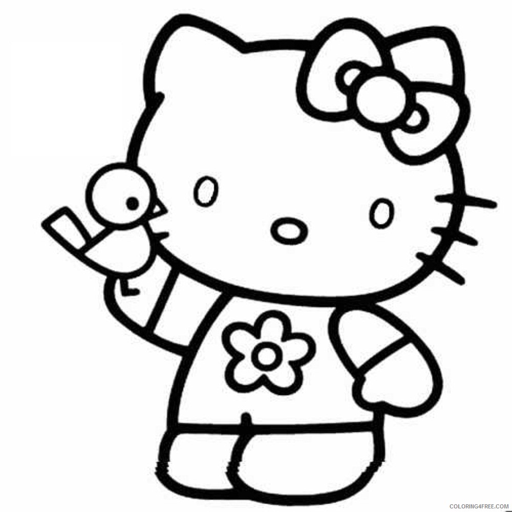 hello kitty coloring pages for kids printable Coloring4free