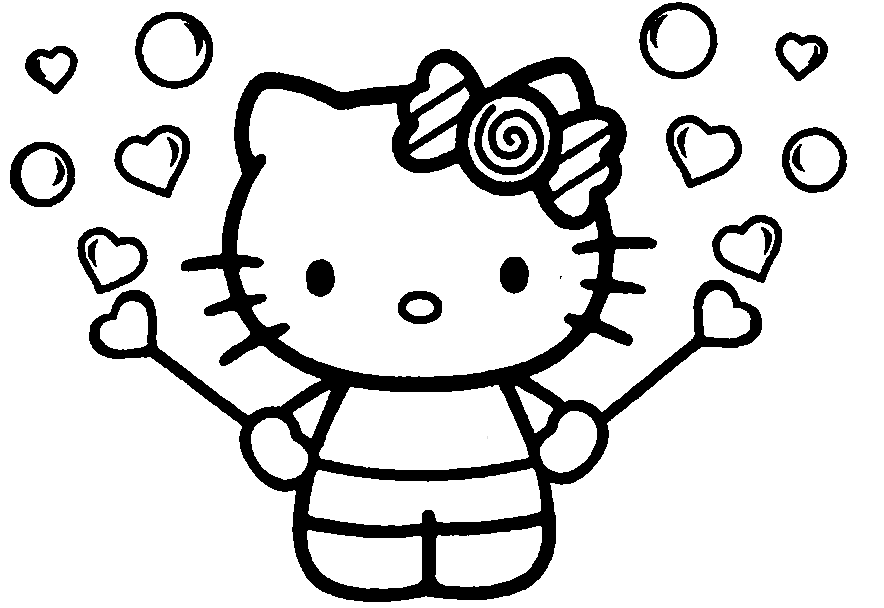 hello kitty coloring pages printable Coloring4free
