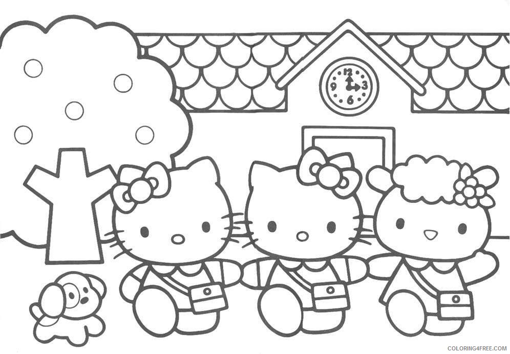 hello kitty coloring pages school Coloring4free