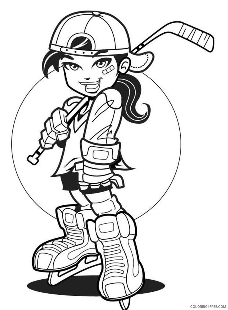 hockey coloring pages for girls Coloring4free