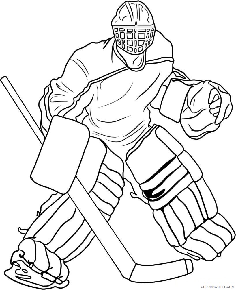 hockey coloring pages goalie Coloring4free