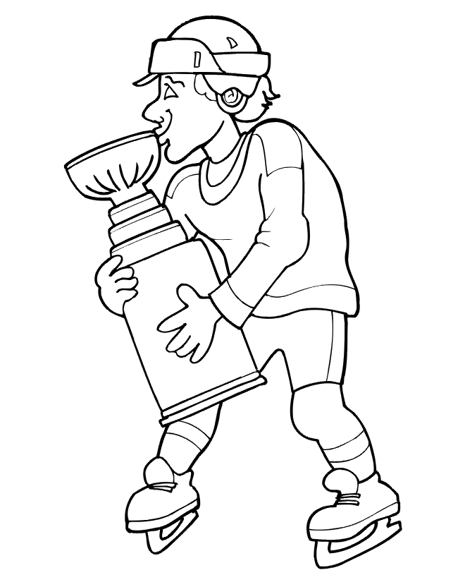 hockey coloring pages stanley cup trophy Coloring4free